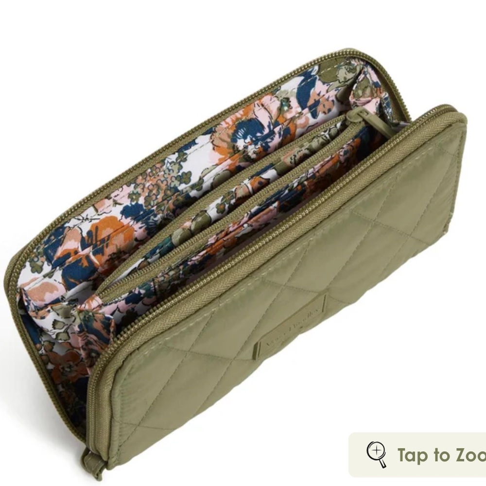 Vera Bradley Sage Quilted Wristlet - Picture 5 of 5